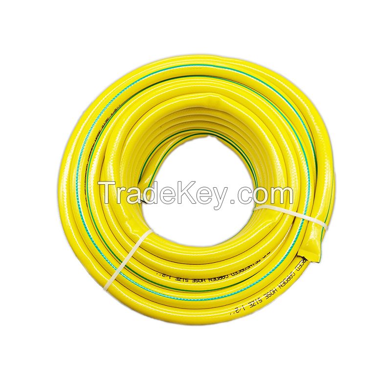 Yellow pvc garden hose