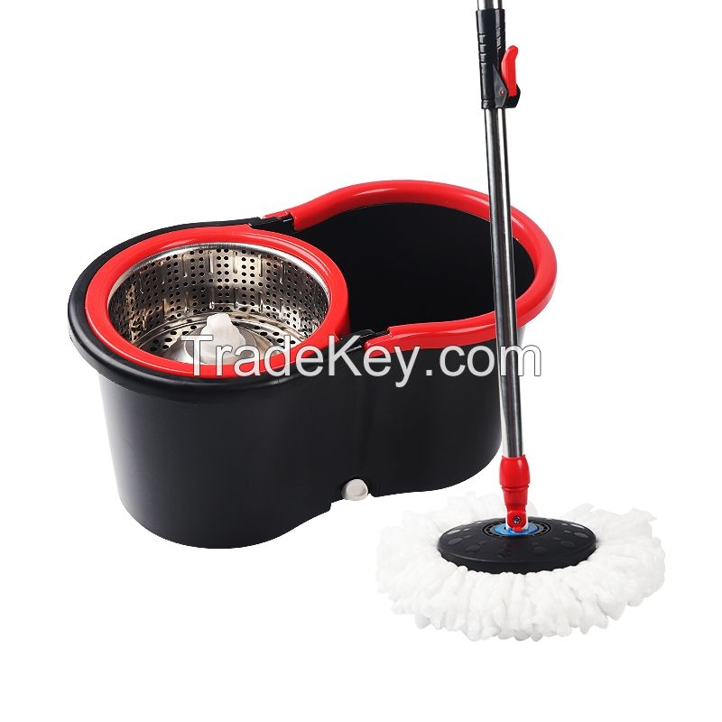 blue steel basket mop, barrel set God mop, double-drive hand pressure rotating mop barrel