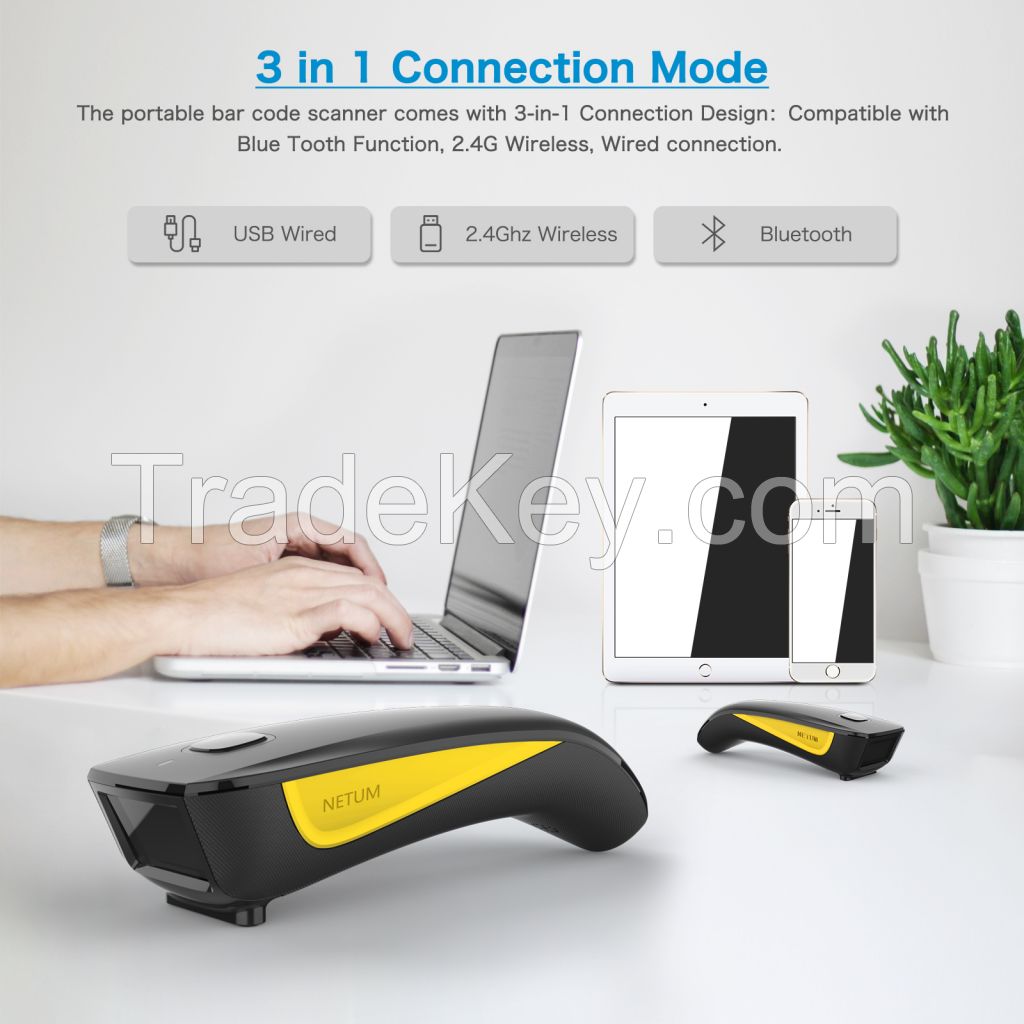 NETUM C750 OEM Handheld Bluetooth Bar code Reader Portable Mini Wireless 1D 2D Qr Code Barcode Scanner