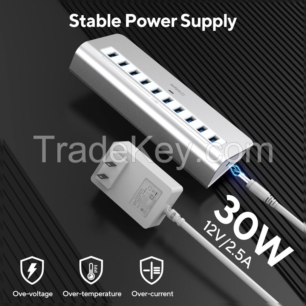 USB C Hub 9-in-1 USB C Hub Multiport Adapter with 4K HDMI, PD 100W, USB-C and 2 USB A 3.0 5Gbps, 2 USB A 2.0, SD/TF Card Reader, Aluminum USB C to USB Hub for MacBook Air/Pro iPad Laptop