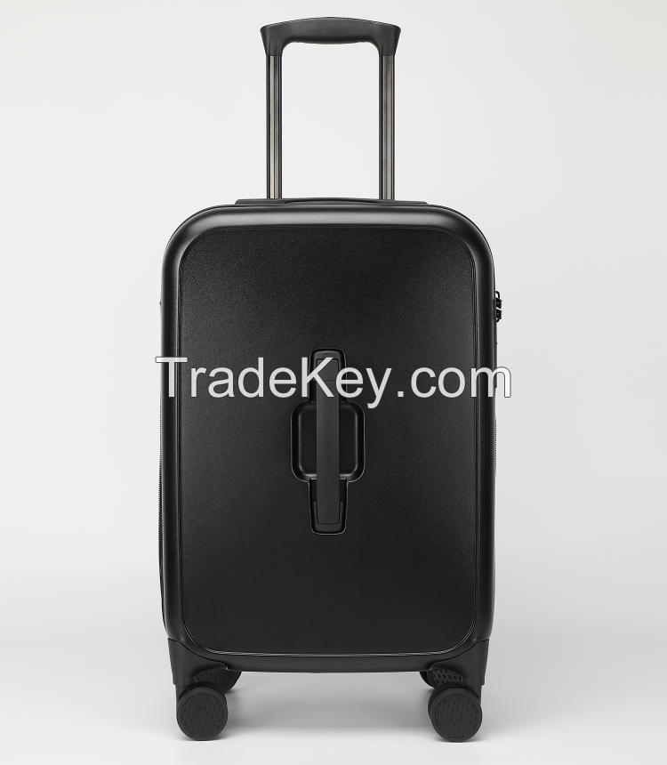 Folding luggage with cup holder 20 inch hard luggage expandable luggage 
