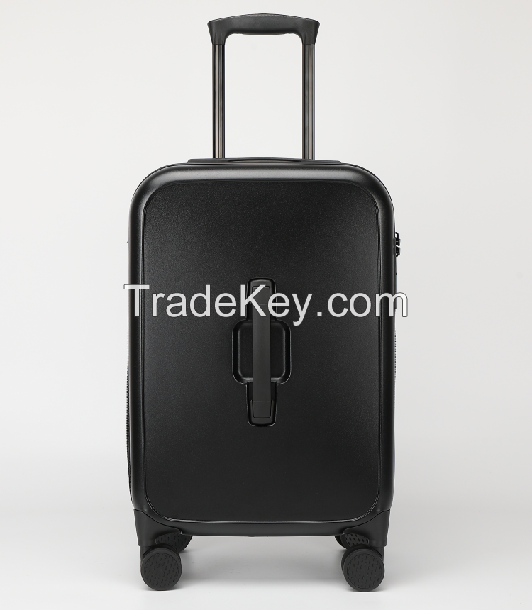 Folding luggage with cup holder 20 inch hard luggage expandable luggage