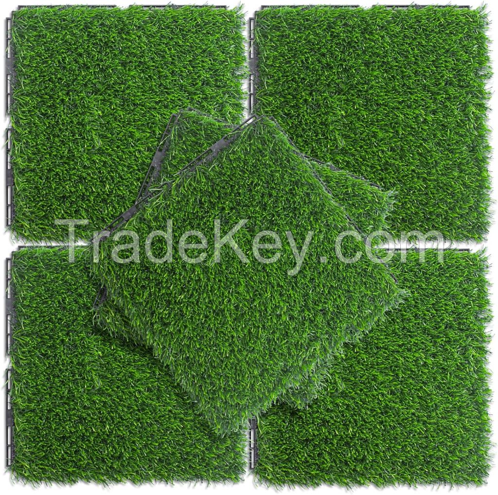 30*30cm Set Synthetic Grass Self-draining  Artificial Grass Tiles