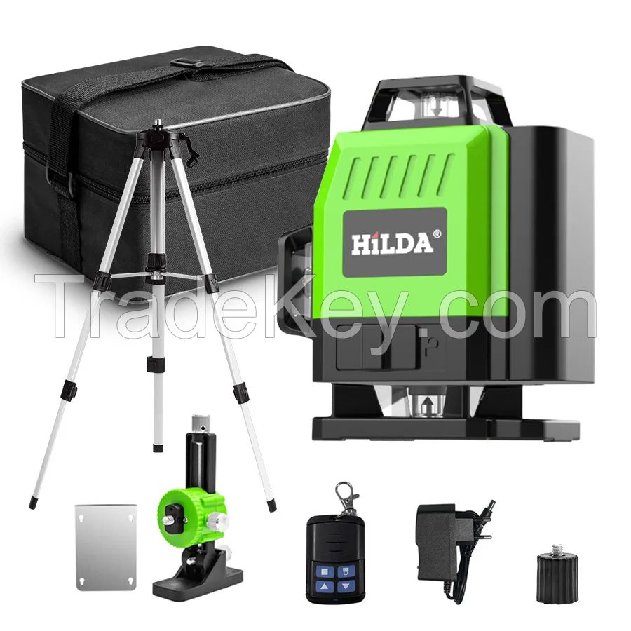 factory Outlet rotating laser level hilda 16 lines 4d laser level Multifunction crosshair green light nivel laser levels