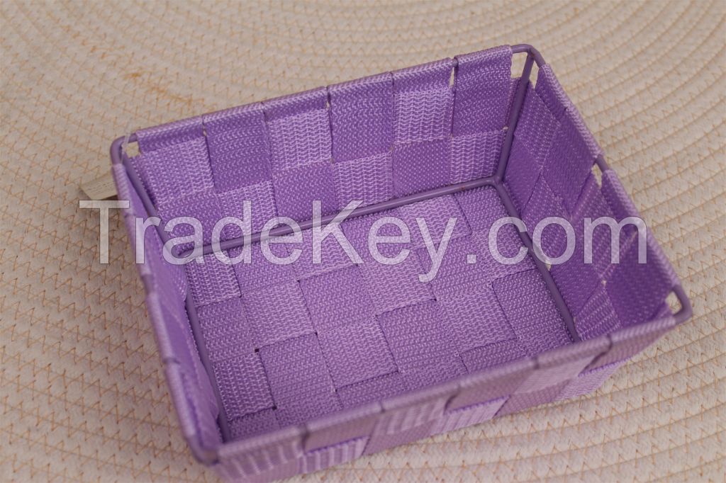 Factory price colorful PP storage basket for home storage