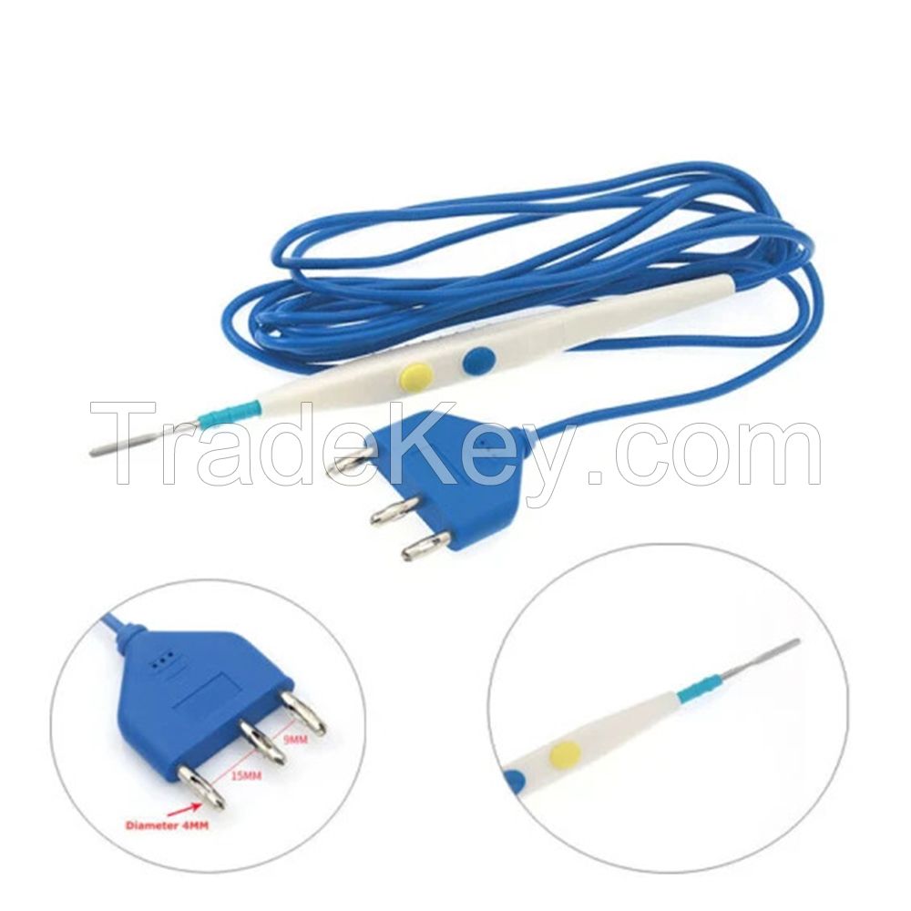 Finest Quality 2024 Single Use ESU electrosurgical Button Control Hand Switching Diathermy Pencil with Blade