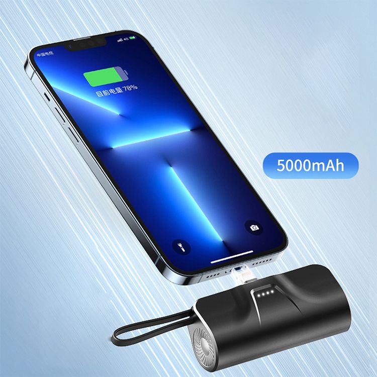 2024 new products UUTEK PB174 Built-in Cable power banks 5000mah for iPhone and Android smartphones mini power bank