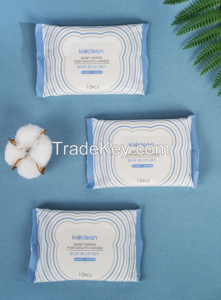 OEM ODM High Quality F.D.A Certificated 80pcs Packed Disposable Wet Baby Wipes for Baby Hand and Mouth