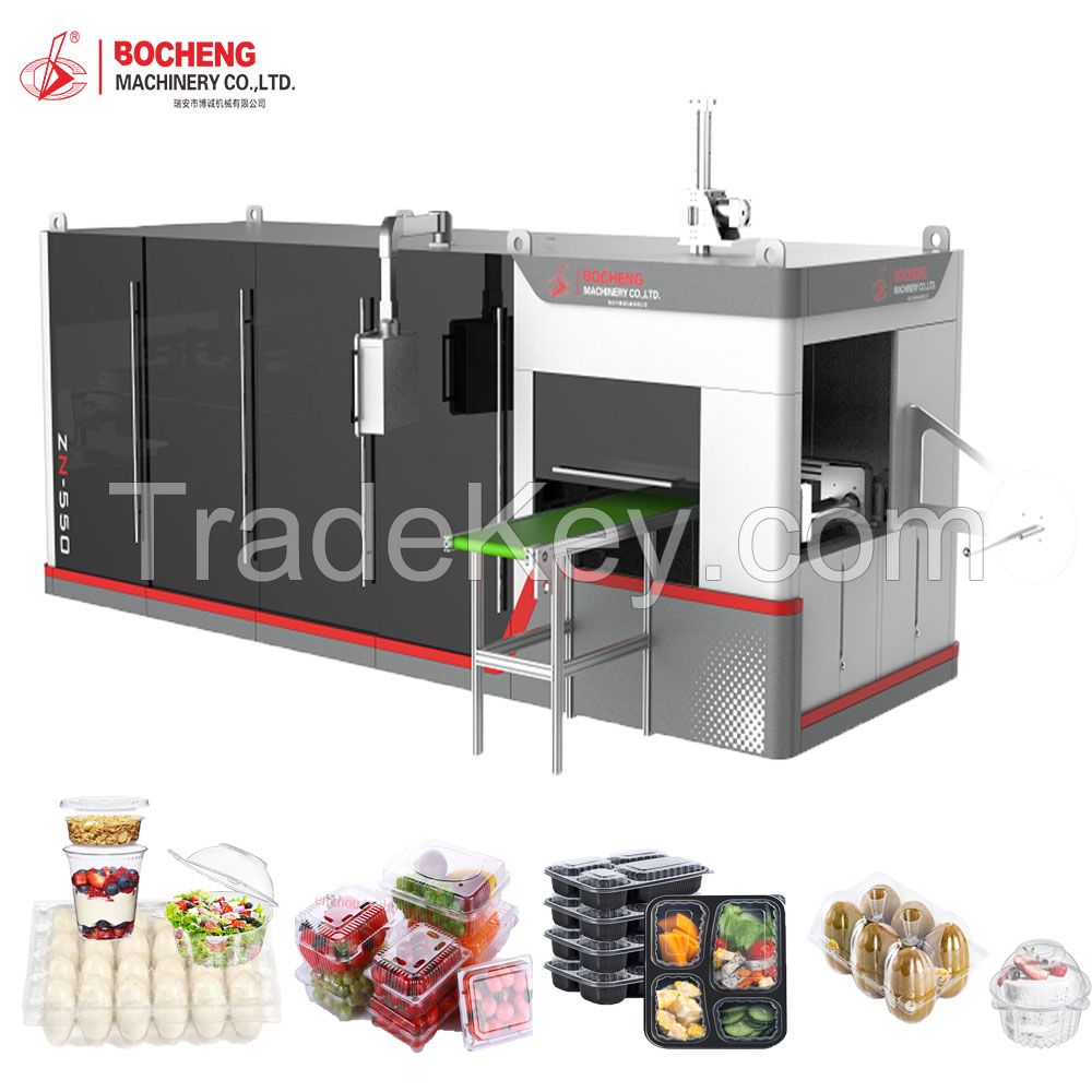 ZN550 Automatic Plastic Thermoforming Machine For PP PET Food Containers