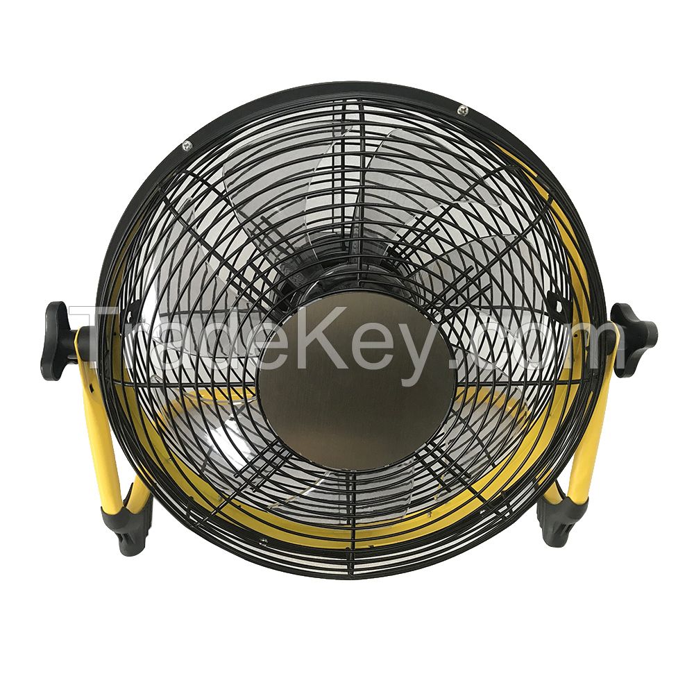 High Speed Velocity All-round Rotation Blades Metal Household Portable Air Cooling Floor Fan