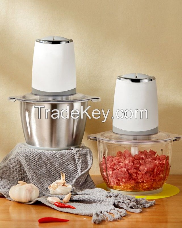 Wholesale Factory Kitchen Food Meat Mincer Chopper Home Mini Stainless Steel 2l 3l Electric Meat Grinder