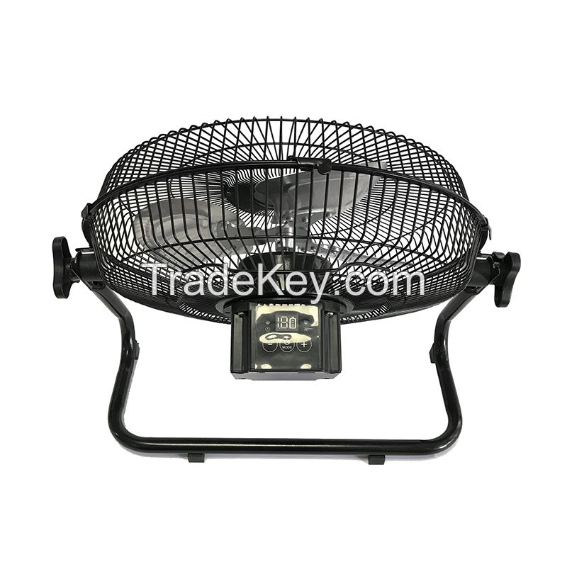 Portable Rechargeable Large Capacity Battery Solar Energy Powered USB 12-20 Inch Table Fan With Solar Panel For Outdoor