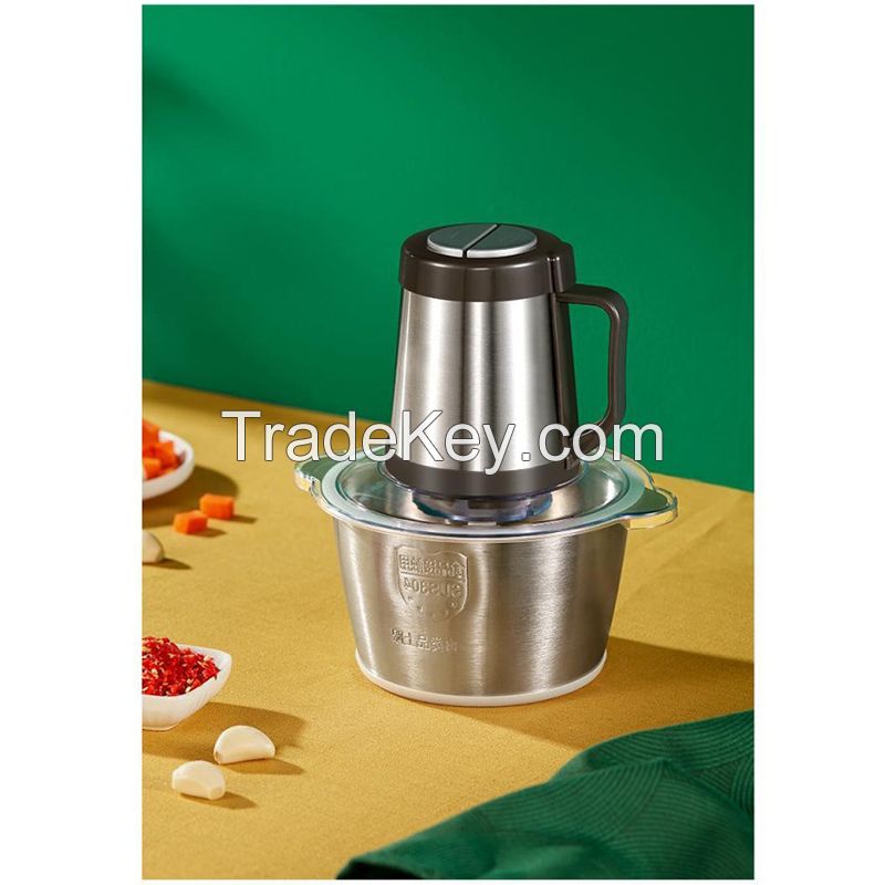 Large Capacity Food Chopper Processor Spice Grinder Mini Electric Mixer Blender with Anti Slip Handle