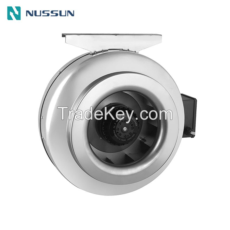 100mm~315mm Large Air Volume High Pressure Circular Inline Duct Fan Metal Centrifugal Duct Fan