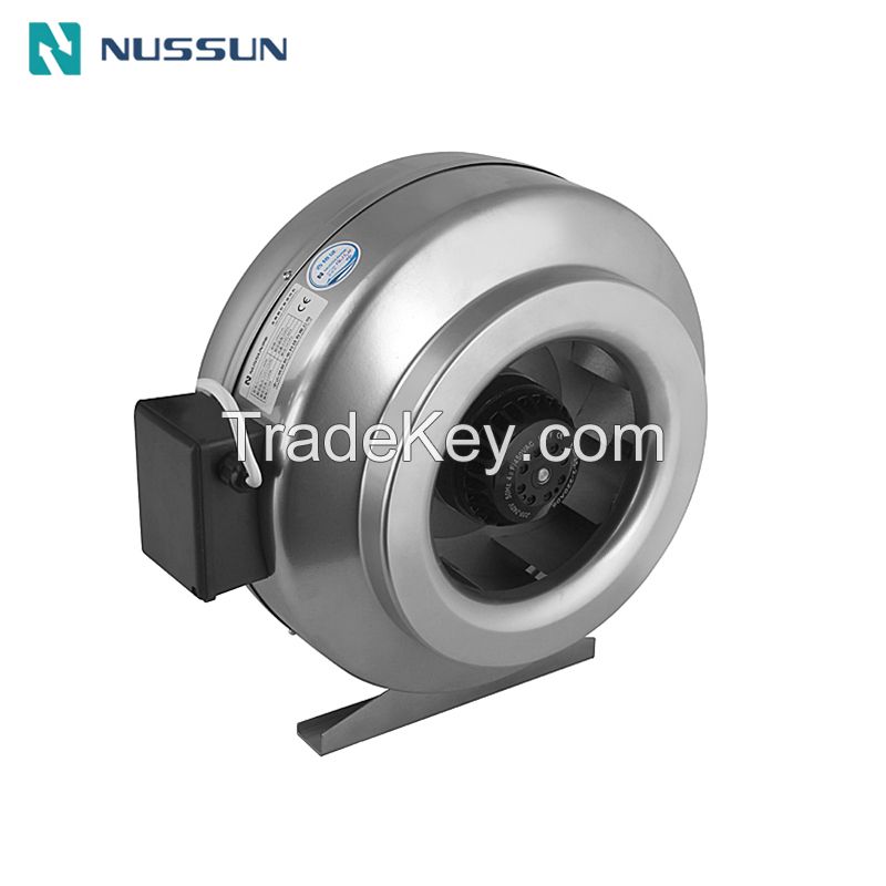 100mm~315mm Large Air Volume High Pressure Circular Inline Duct Fan Metal Centrifugal Duct Fan