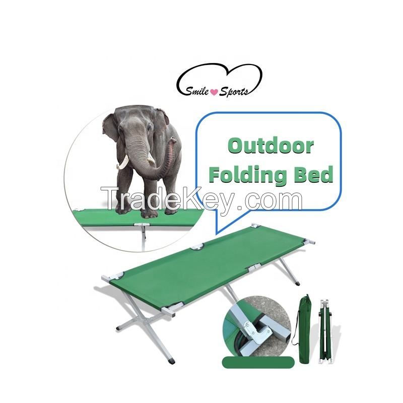 Portable Outdoor Camping Bed Adjustable Foldable Cot Folding Canvas Beds