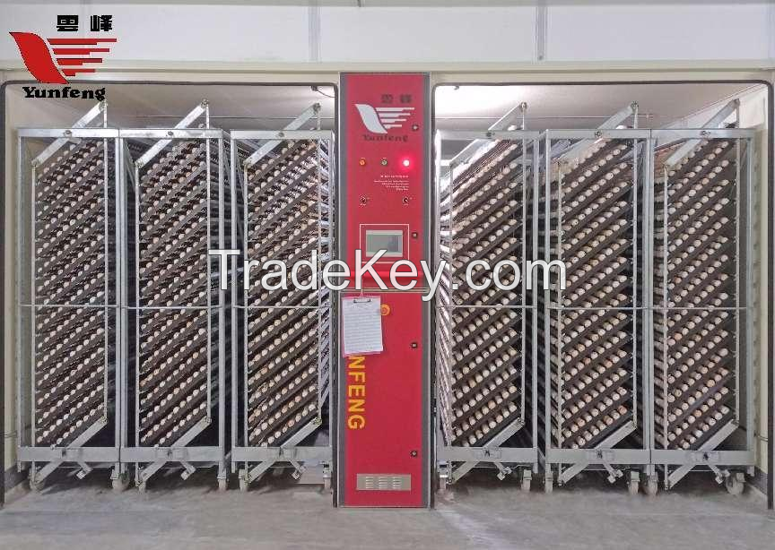 Yunfeng YFDF-576SL great sales higher quality fully automatic industrial large capacity 57600pcs incubators for hatching eggs