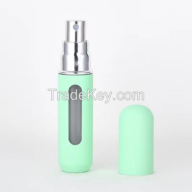 macarons color travel 5ml portable mini refillable perfume atomizer bottle with metal sprayer cap