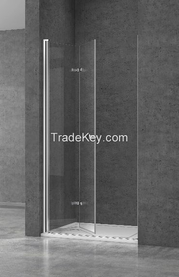 Good Price Matte Black Alloy Shower Door Square Framed Tempered Glass Shower Room