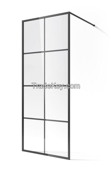 Factory Direct Stainless Steel Matte Black Shower Room with Framed Tempered Glass Shower Door