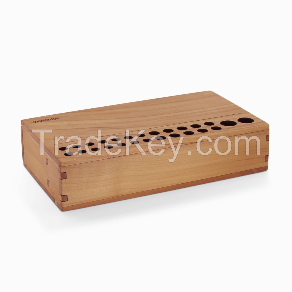 Mini Desk &amp; Pen Organizer with Drawer - Cherry