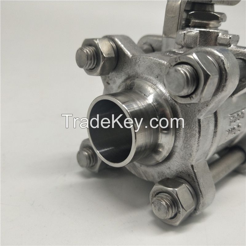 three-piece welded manual ball valve