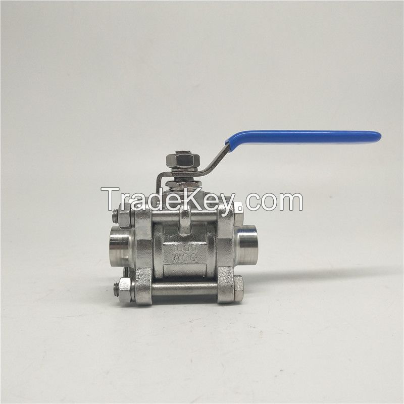 three-piece welded manual ball valve