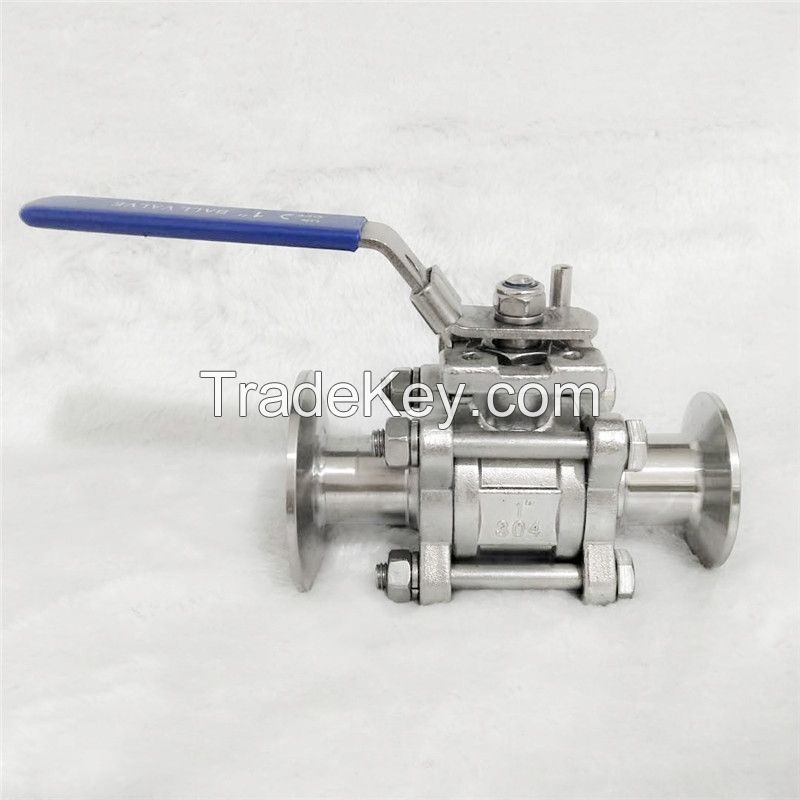 three-piece clamp manual ball valve