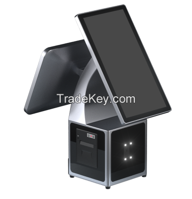 Touch pos machine  with 58MM printer and with two scanner