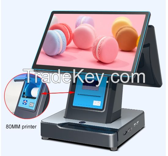 Touch pos machine AB-9100 with 80MM printer for restaurant