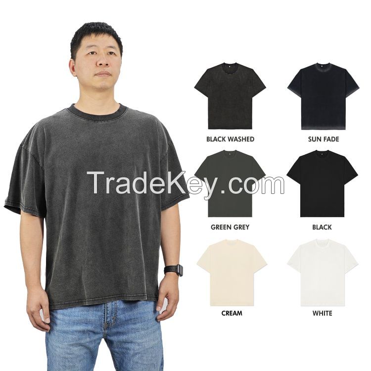 Peerage 250gsm100% Cotton Loose Fit Oversized Drop Shoulder Soften Streetwear T-shirt