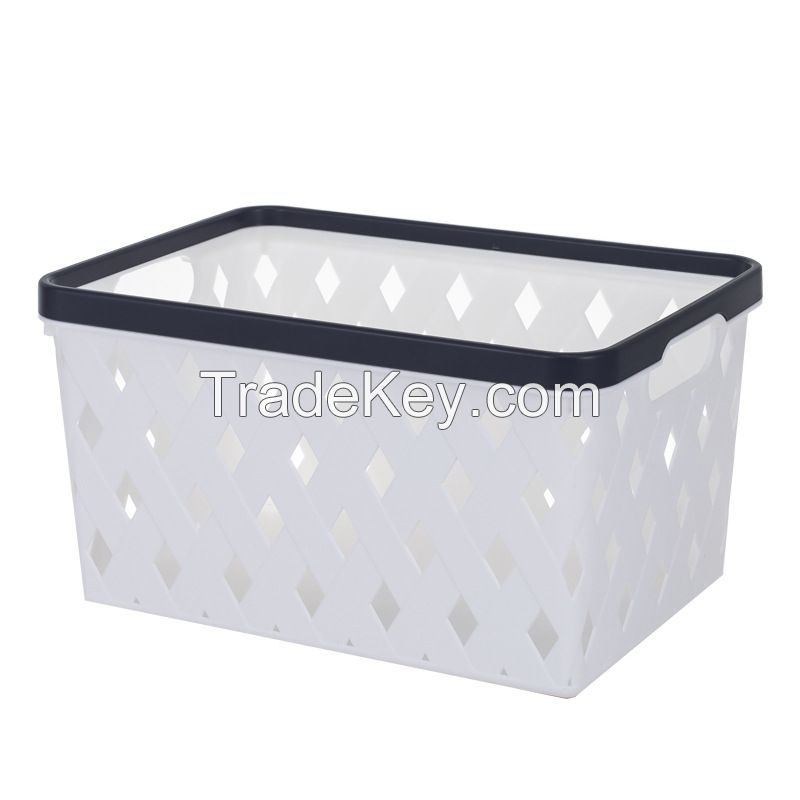 Cheap factory price Plastic Storage Basket With Two Handles Portable  Container Storage