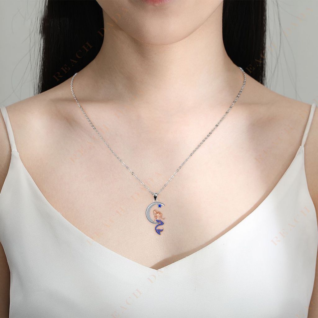 DaDa Hot sale moon mermaid necklace clavicle chain - elegant and exquisite