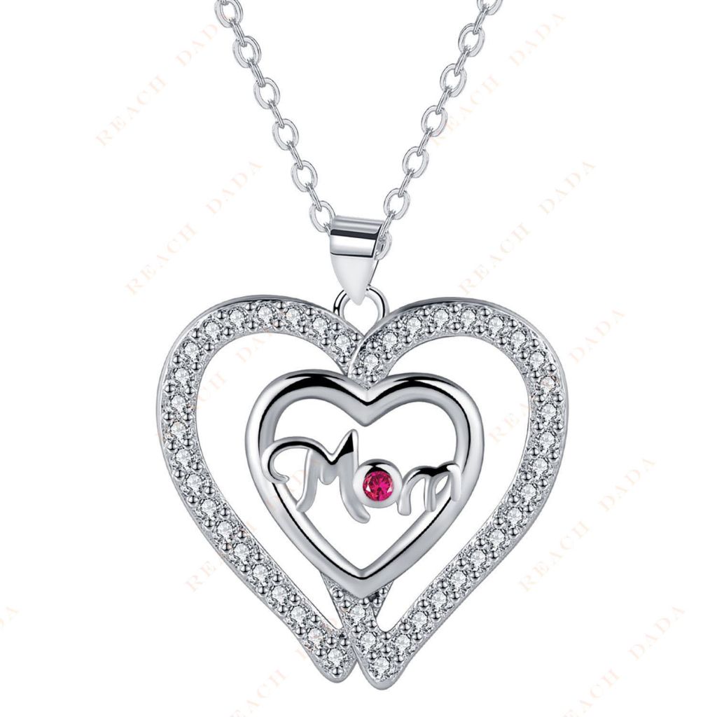 DaDa Charm Women Natural Custom Love Double Heart Trend Perfect Gift Stone Pendant New Trend Series Personalized Wholesale