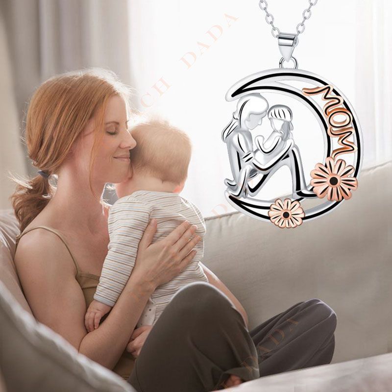 DaDa elegant fashion accessories retro high-end jewelry women's necklace parent-child necklace Mom pendant pendant jewelry mother necklace gift