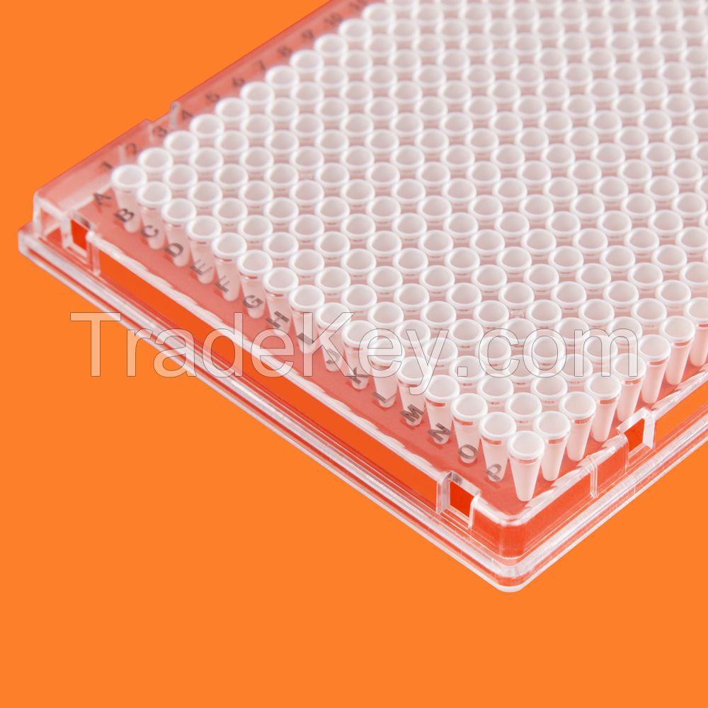 384 Well 40ul Black Frame with White Tube PCR Plate for Laboratory