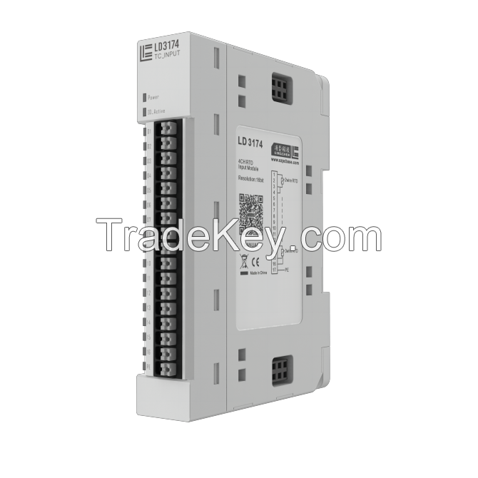 4-Channel RTD Thermistor Input IO Module LD3174 with EtherCAT Network