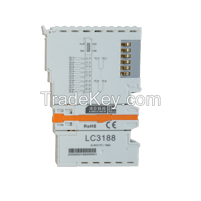 8-Channel IO Module Thermocouple Input LC3188 with EtherCAT Network