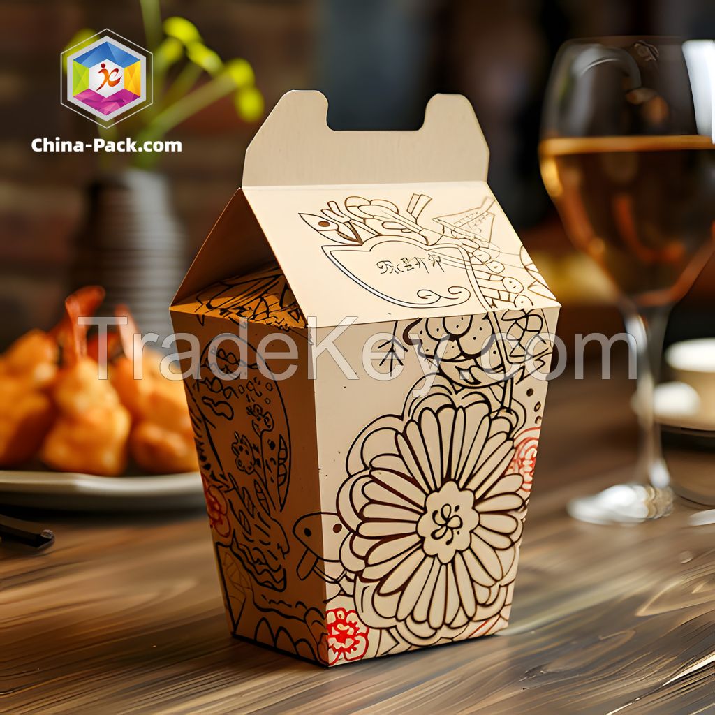 Custom Printed Chinese NoodlesTake Away Paper Packaging Box