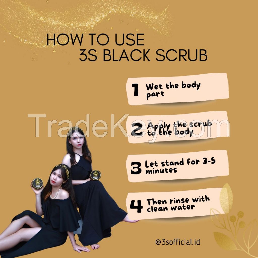 3s Black Scrub Nature care Multiple Benefits