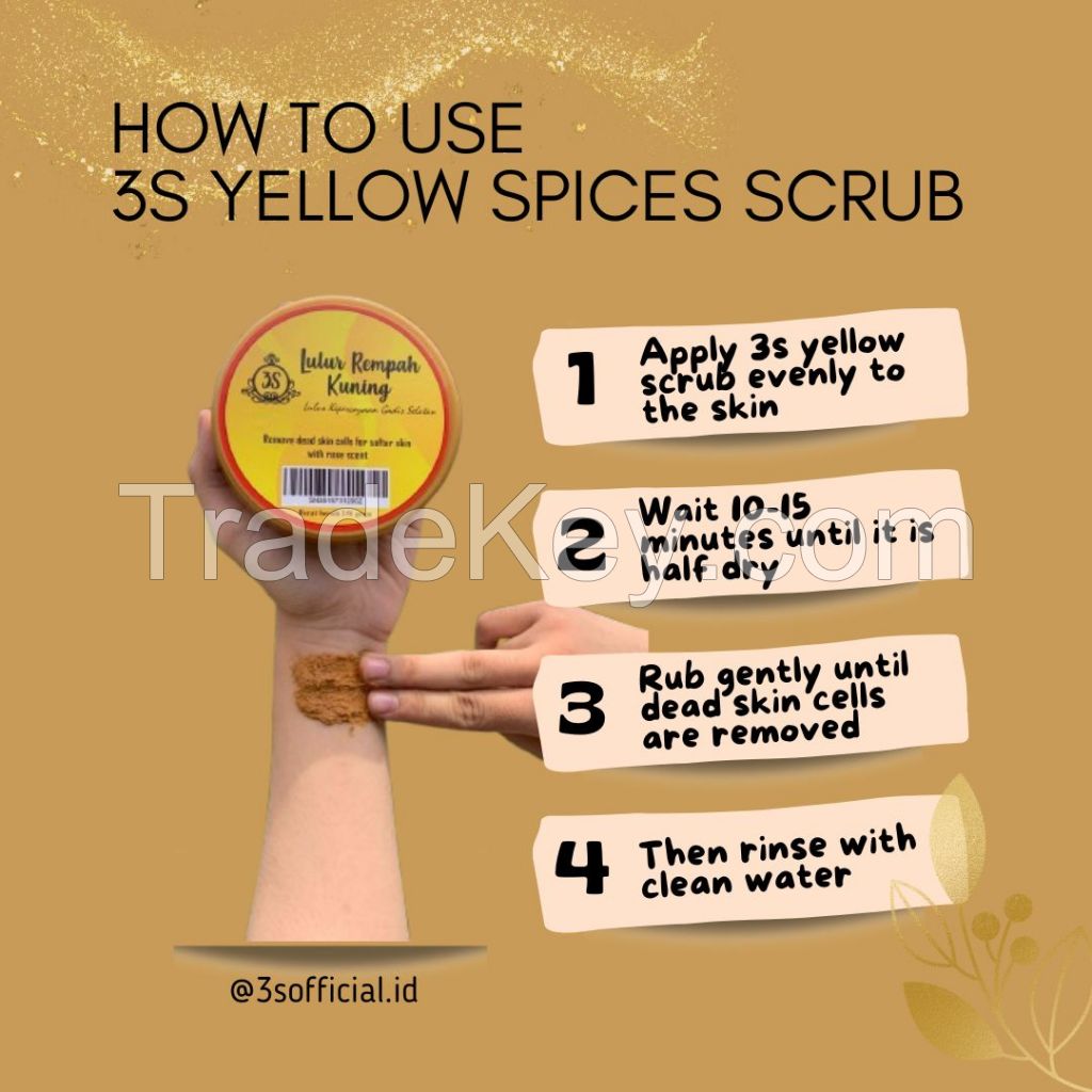 High Quality Yellow Spices Scrub 3S Made From Indonesia