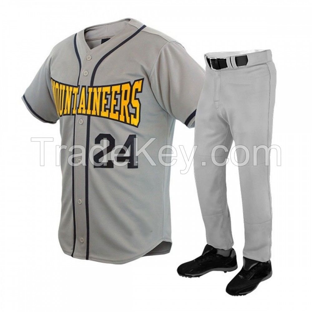 Fully Sublimated Custom Design Baseball Uniform Shirt Pant