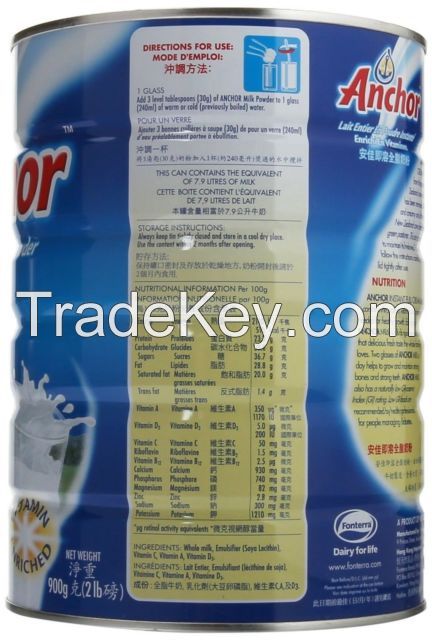 Full cream milk /Skimmed Milk / whole milk powder Fonterra full cream milk powder