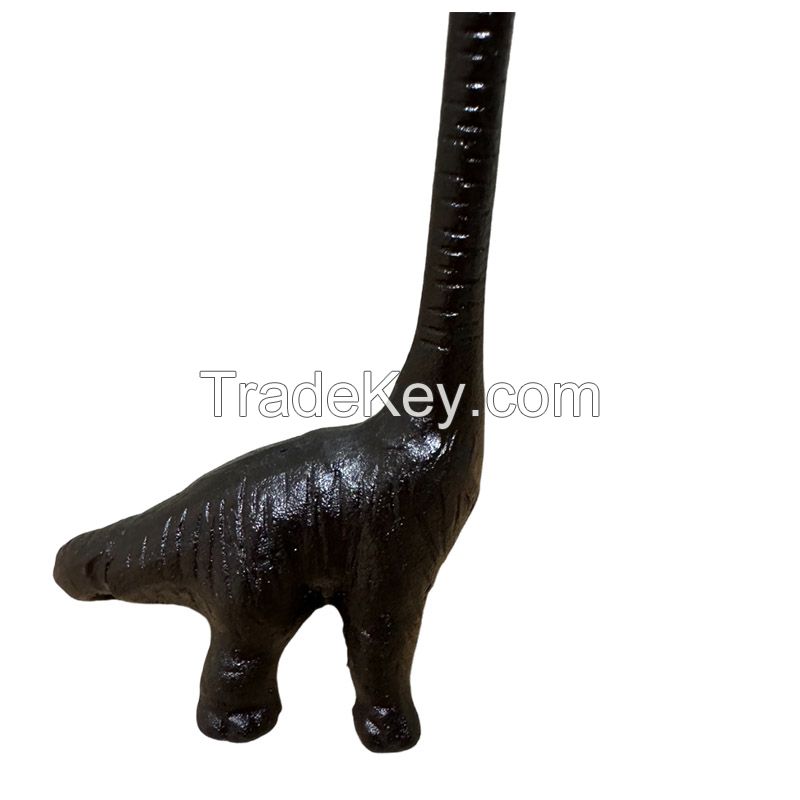 Paper Towel Holder or Freestanding Toilet Paper Holder - Cast Iron Dinosaur Paper Holder - Toilet Roll Holder or Stand Up Paper Towel Holder - Rustic Brown with Vintage Finish