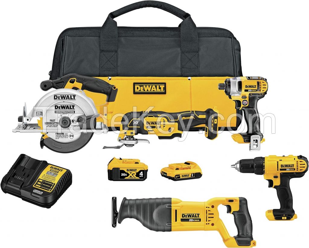 dewat 20V MAX Power Tool Combo Kit, 4-Tool Cordless Power Tool Set with Battery and Charger (DCK551D1M1)