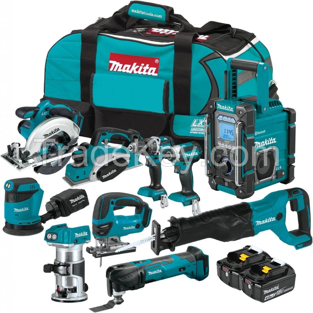 Makitaz XT1001SM 18V LXT&Acirc;&reg; Lithium-Ion Cordless 10-Pc. Woodworking Combo Kit (4.0Ah)