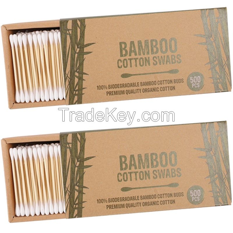 OEM Eco Cotton Swab, Bamboo Sitck, Paper Container