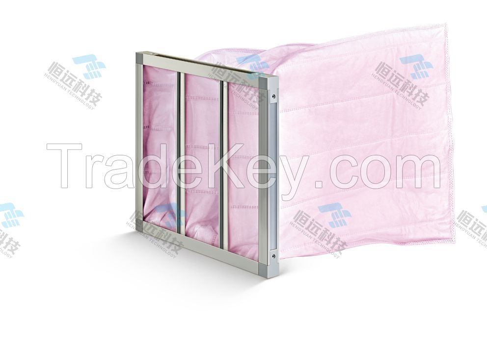 HDC7/8 Bag Type Filter Clean Room Central Ventilation And Air Conditioning System Medium Efficiency Filter