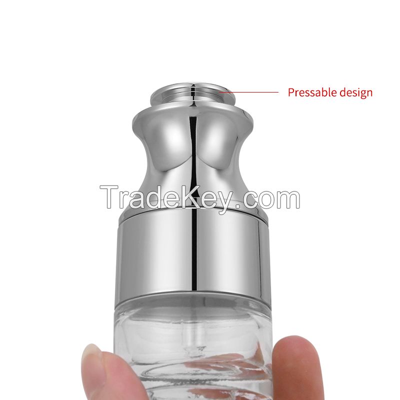 Cosmetic Press Dropper Glass Bottle   30ml Glass Dropper Bottle for Cosmetics
