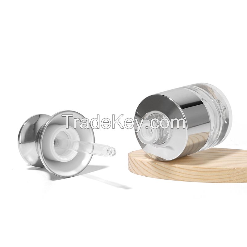 Cosmetic Press Dropper Glass Bottle   30ml Glass Dropper Bottle for Cosmetics